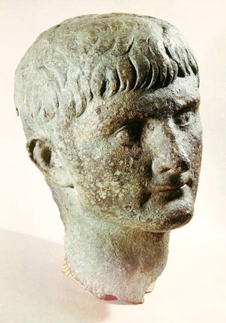 Head of Tiberius (42 BC-AD 37) od Roman