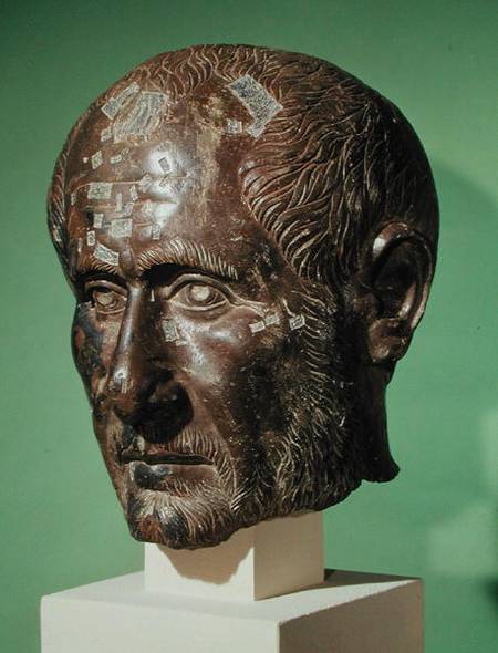 Head of Trajanus Decius (201-251) from Samisegetuza, Romania od Roman