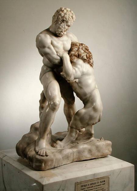 Heracles fighting the Lion od Roman