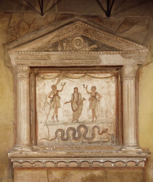Household shrine, from the Casa dei Vetti House of the Vettii) od Roman