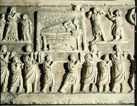 Relief depicting a funeral scene od Roman