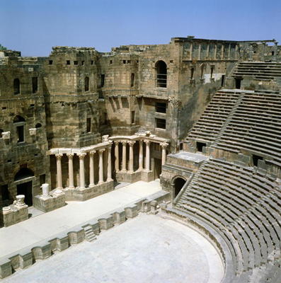 Roman theatre at Bosra (Busra), Syria, ancient capital of the province of Arabia, c.5th century (pho od Roman