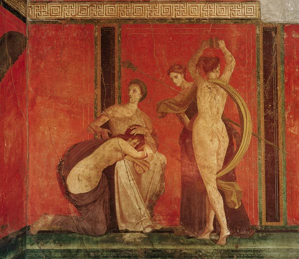 Scourged Woman and Dancer with Cymbals, South Wall, Oecus 5 od Roman