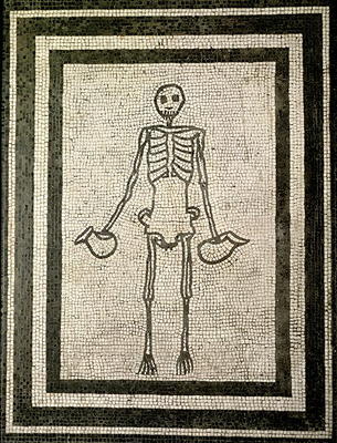 Skeleton of a cupbearer (mosaic) od Roman