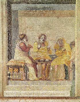 A magical consultation, from Villa di Cicerone, Pompeii (mosaic)