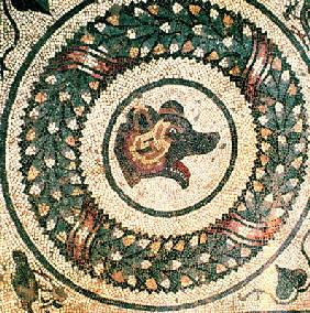 Bear's Head, Roman mosaic, early 4th century (mosaic)