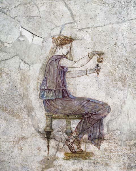 Woman Pouring Perfume into a Phial