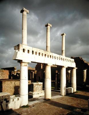 View of the portico of the Forum (photo) od Roman 1st century BC