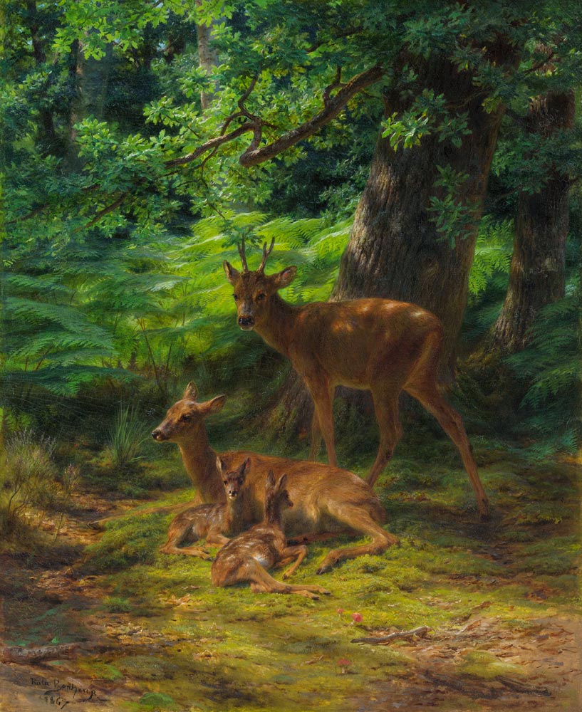 Deer in Repose od Rosa Bonheur