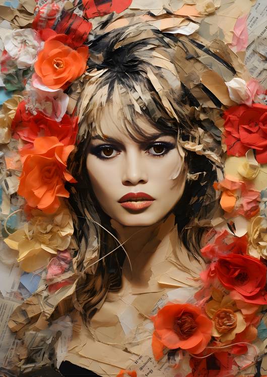 Brigitte Bardot Mixed Media od Rosa Piazza