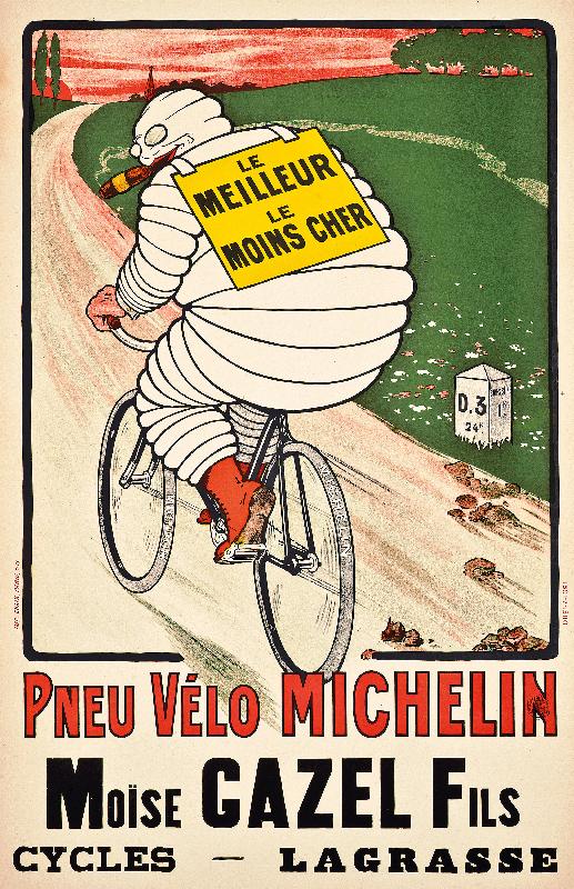 Werbeplakat für Reifen von Michelin. od Marius Rossillon