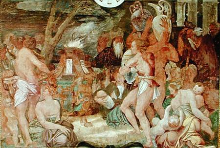 The Catanaean Twins, Anapias and Amphinamus at the Sacrificial Altar od Rosso Fiorentino