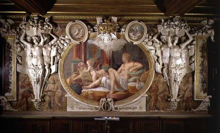 Danae, detail of decorative scheme in the Gallery of Francis I od Rosso Fiorentino