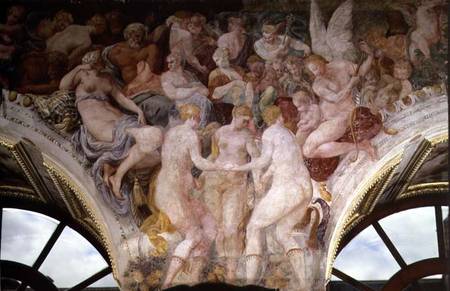 Goddesses Dancing, detail of decorative scheme in the Gallery of Francis I od Rosso Fiorentino
