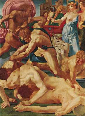 Moses defends the daughters Jethros od Rosso Fiorentino