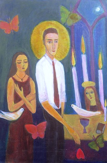 Evening Prayer, 2001 (acrylic on canvas)  od Roya  Salari