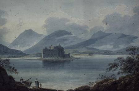 View across Loch Awe, Argyllshire, to Kilchurn Castle and the Mountains beyond od R.S. Barret