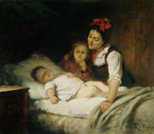 The Sleeping Babe od Rudolf Epp