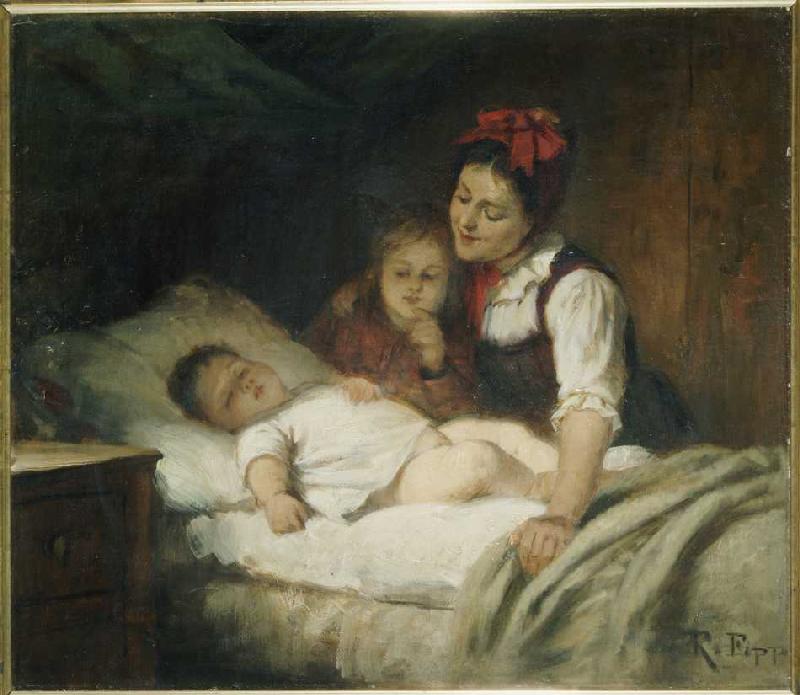 Das schlafende Kleinkind. od Rudolf Epp