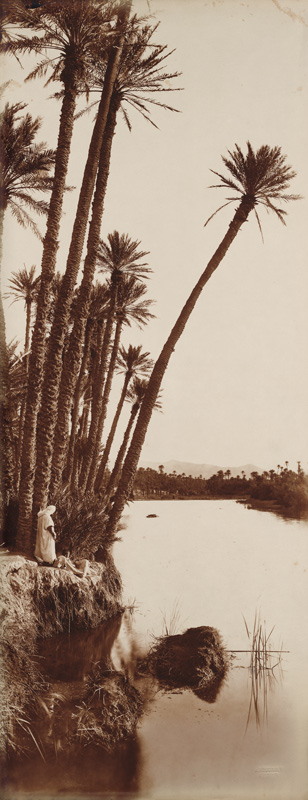 Arabs on the riverbank od Rudolf Franz Lehnert
