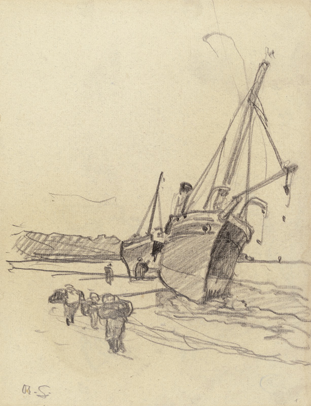 Stranded steamboat od Rudolf Gudden