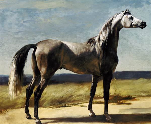 Thoroughbred horse in a landscape. od Rudolf Koller