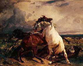 Fighting horses od Rudolf Koller