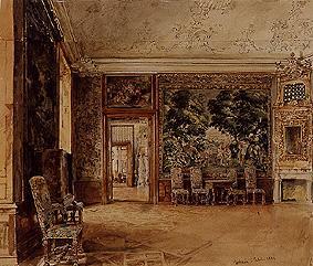Tapestry hall in the castle Göttweig od Rudolf von Alt