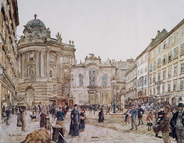 Vienna , Hofburg and Michaeltrakt od Rudolf von Alt