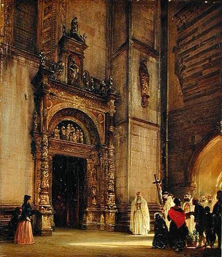 Side portal of Como Cathedral od Rudolf von Alt