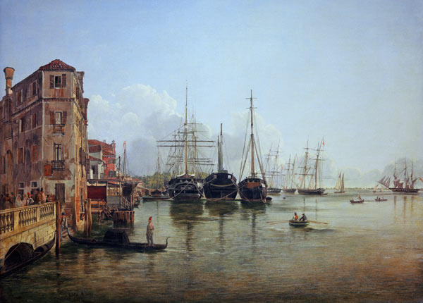 View of The Strada Nuova, Venice od Rudolf von Alt
