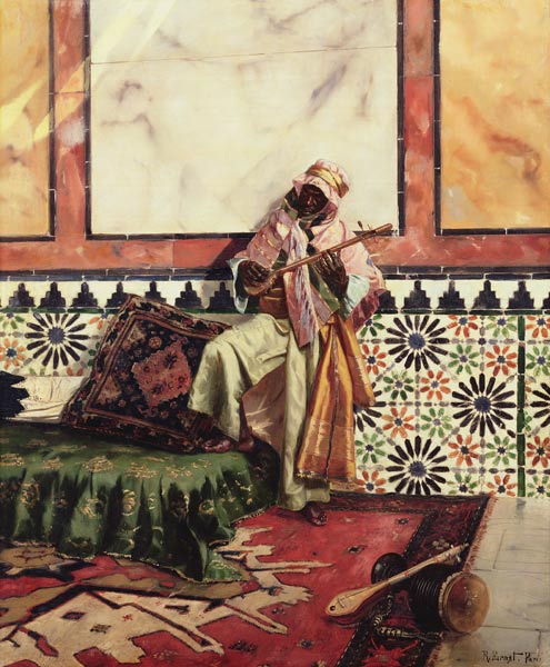 Gnaoua in a North African Interior od Rudolph Ernst