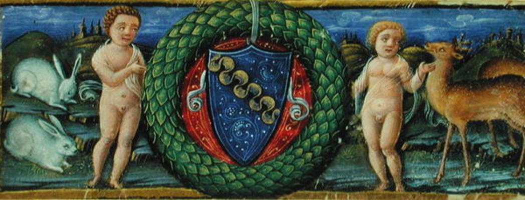 The Coat of Arms of the Marcello Family (vellum) od Russi Francesco di Giovanni de