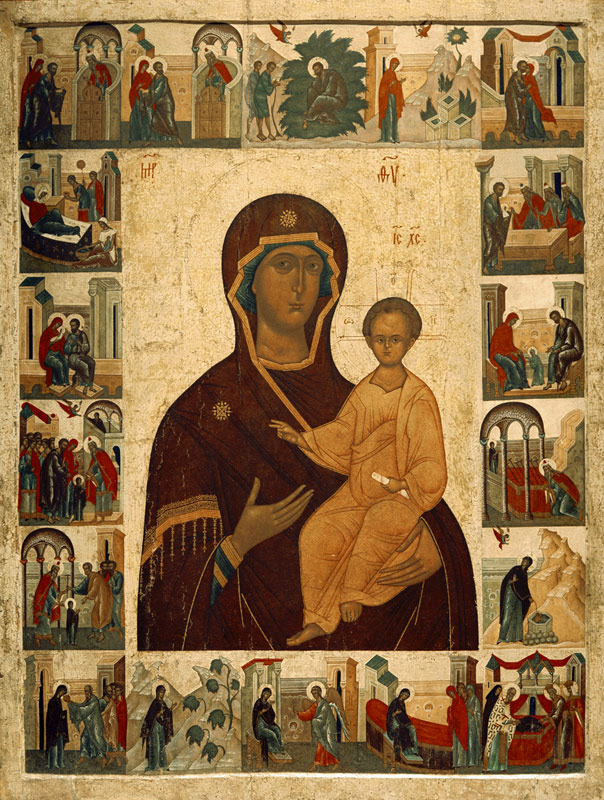 Virgin Hodegetria Icon of Smolensk od Russian School