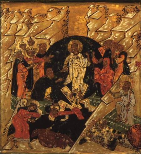 Anastasis (Christ's Descent into Hell), Russian icon od Russian School