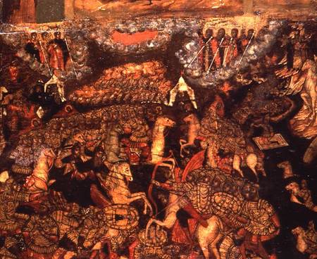 Battle between the Russian and Tatar troops in 1380 od Russian School