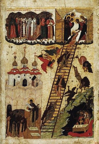 Heavenly ladder of St. John Climacus od Russian School