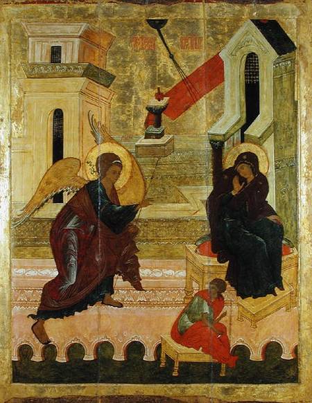 Icon depicting the Annunciation od Russian School