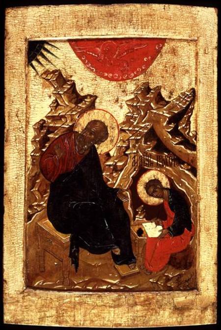 Icon of St. John the Evangelist and his Disciple Prokhor od Russian School