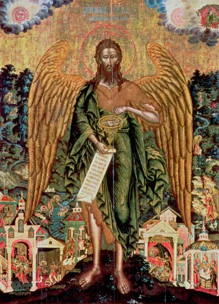 St. John the Baptist, Angel of the Wilderness od Russian School