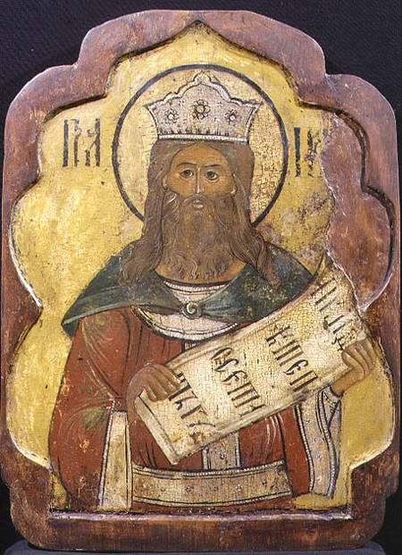King David, icon, Ukrainian od Russian School