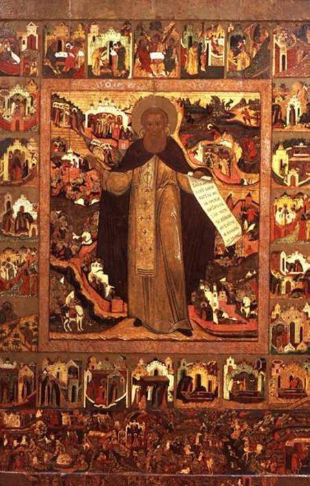 Life of St. Sergius of Radonesh od Russian School