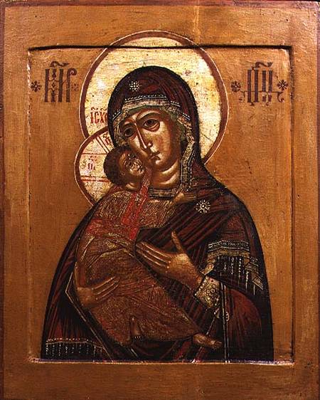 Mother of God of Vladimir, icon from north western Russia od Russian School
