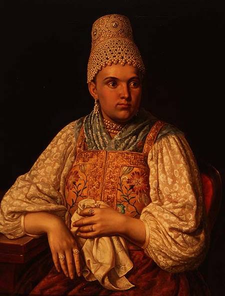 Portrait of Anna Petrovna Filatova od Russian School