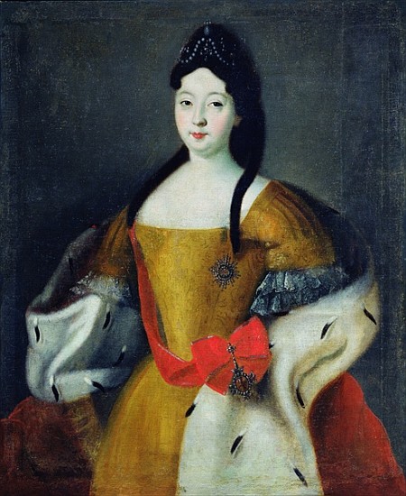 Portrait of Tsarevna Anna Petrovna, 1740s od Russian School