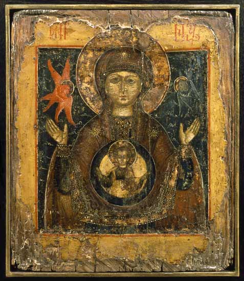 The Mother of God of the Sign, icon od Russian School
