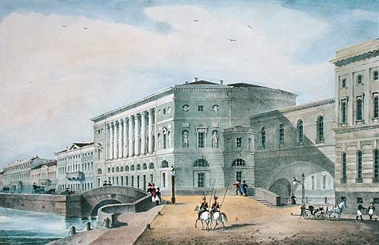 The Hermitage Theatre as Seen from the Vassily Island od Russian School