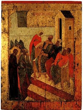 Christ before Pilate, c.1497 (tempera & gold leaf on panel)