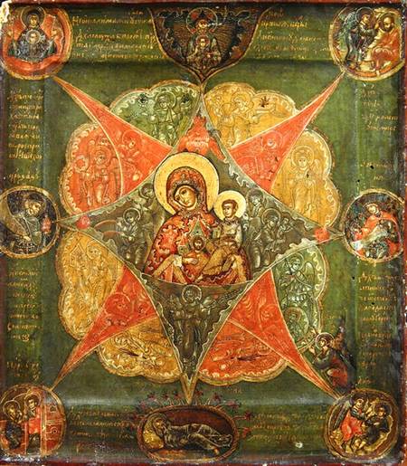 The Virgin of the Burning Bush, from Mount Athos od Russian School