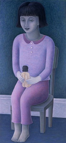 Girl and Doll, 2003 (oil on canvas)  od Ruth  Addinall